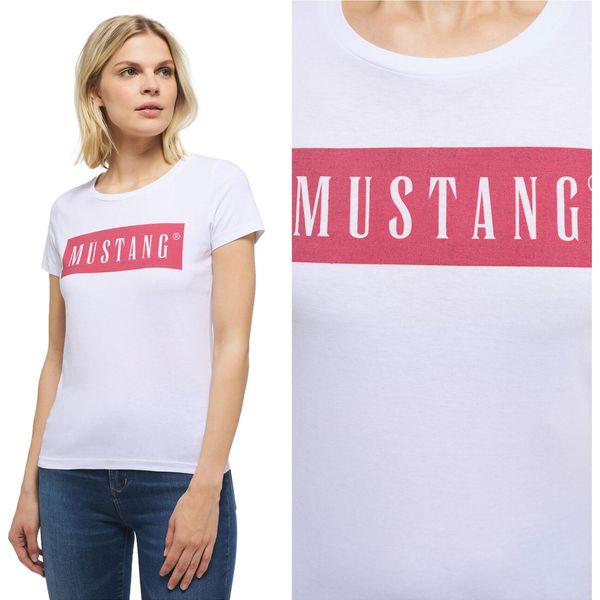 Mustang Damen, Maglietta Alina, S, Weiß, Sport, Tshirt, Camicia-image