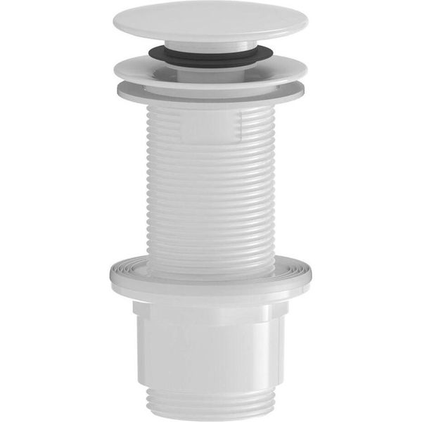 Set Di Scarico Per Lavabo 5/4", Click-Clack, Tappo Grande, 10-80 Mm, Abs/Bianco"-image