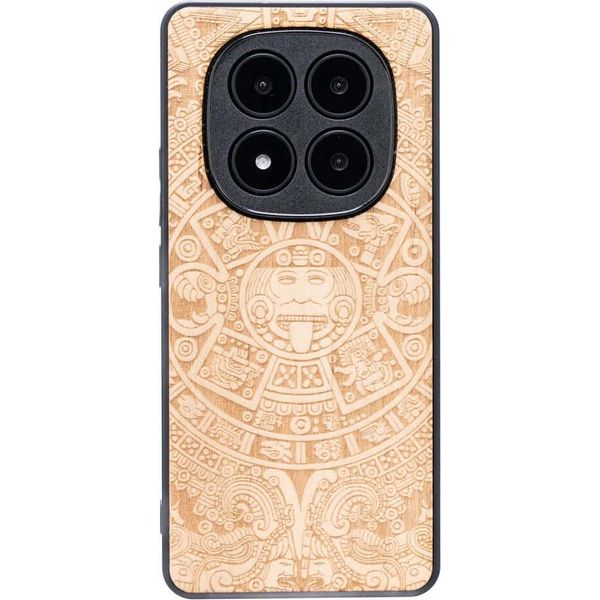Custodia In Legno Per Xiaomi Redmi Note 14 Pro 5G / Xiaomi Poco X7, Calendario Azteco Bewood Aniegre-image