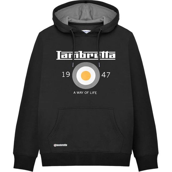 Lambretta - Maglia Con Cappuccio "AW24"" Da Uomo LB201 (4XL) (Nero)"-image