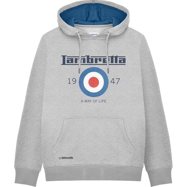 Lambretta - Felpa Con Cappuccio "AW24"" Da Uomo LB201 (Xxl) (Grigio Screziato)"-image
