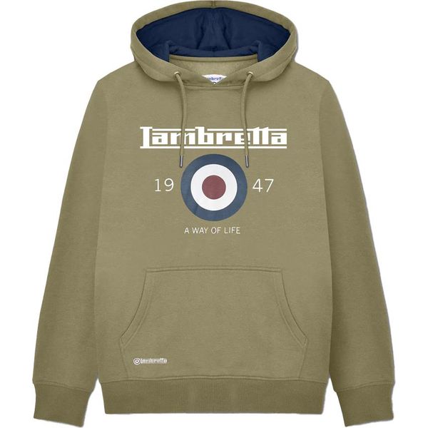 Lambretta - Maglia Con Cappuccio "AW24"" Da Uomo LB201 (Xxl) (Verde Kaki)"-image