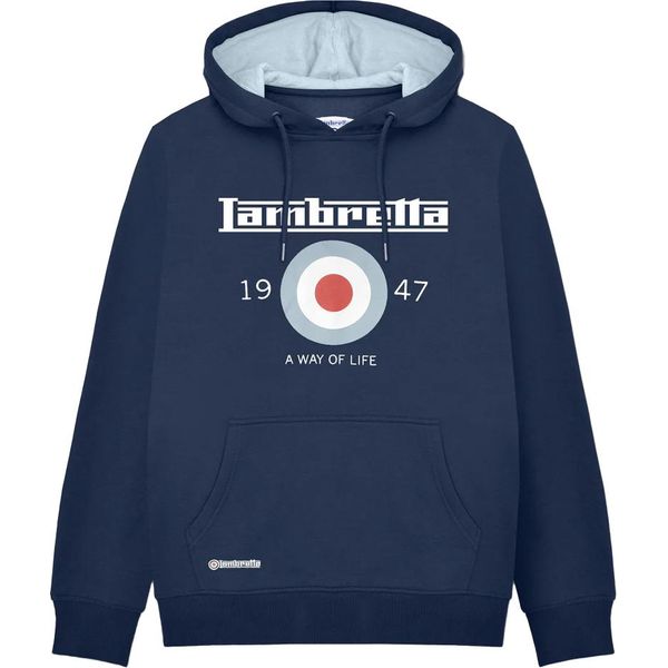 Lambretta - Felpa Con Cappuccio "AW24"" Da Uomo LB201 (4XL) (Blu Navy)"-image