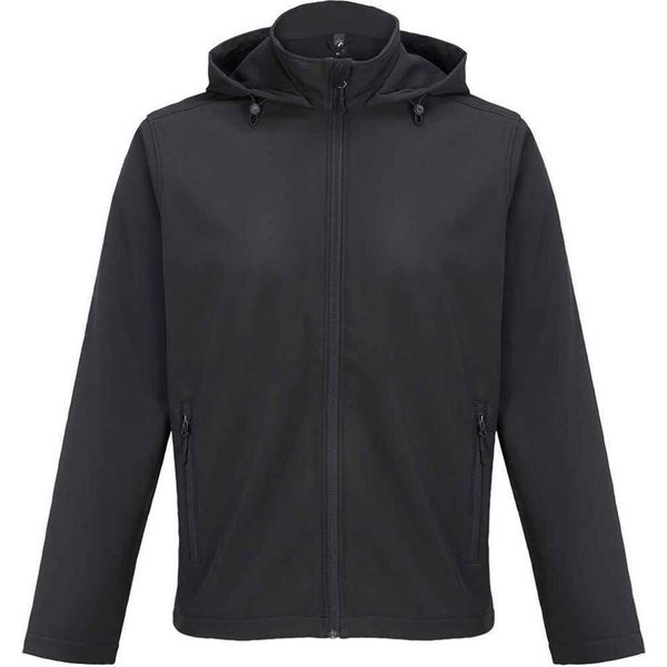 Sols - Giacca Softshell "Race"" Con Cappuccio Da Uomo PC7771 (S) (Nero)"-image