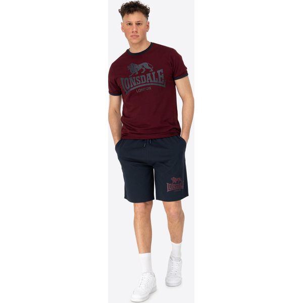 Herren T-Shirt & Shorts Set Normale Passform Maist Oxblood/Dark Navy 3XL Lonsdale-image