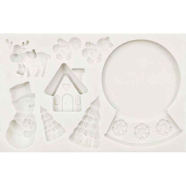 Pentart Silicone Mould Stampo Per Colata, Decorazione Globo Di Neve-image