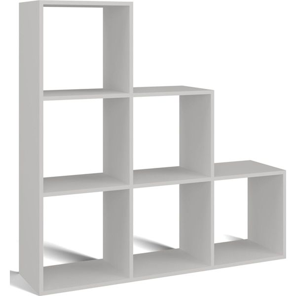 Selsey Stepi - Scaffale A Gradini Con Sei Ripiani, Bianco, 115 Cm-image