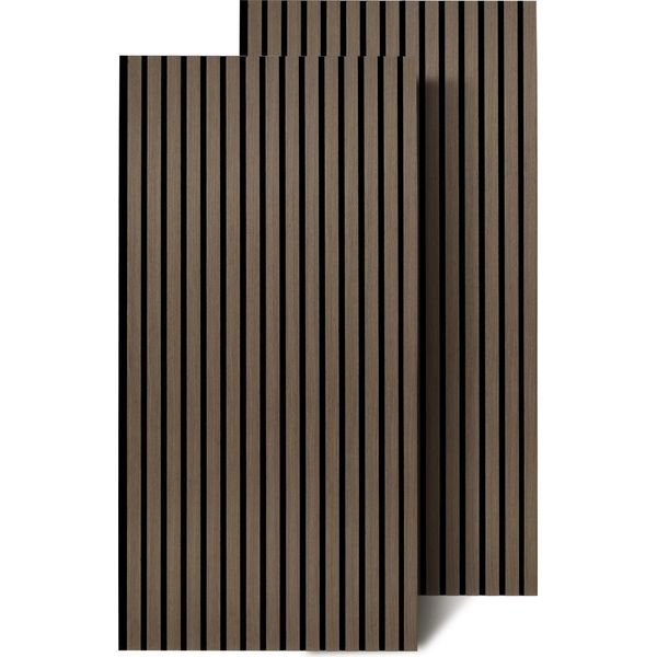 Tolletour Pannello Acustico Pannello A Parete Pannelli A Parete Moderni Pannelli A Parete Acustici In Legno 2 Pannelli Pannelli A Parete In Mdf 120X60X2,1Cm Noce-image