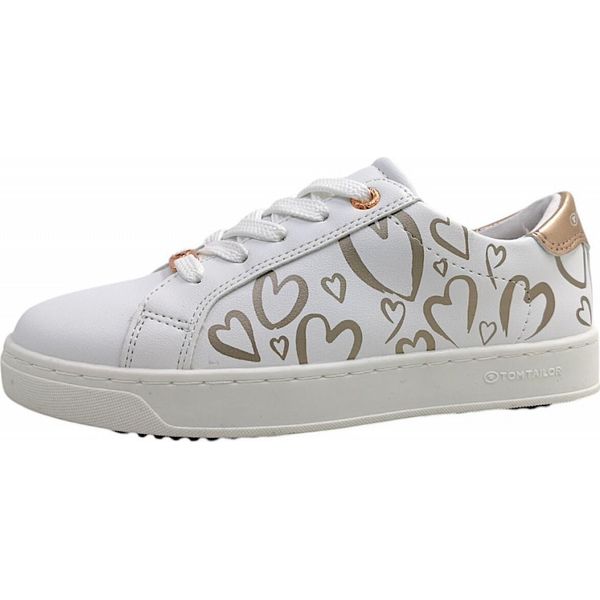 Tom Tailor Scarpe Sportive Da Bambina Con Lacci In Bianco, Taglia 35-image