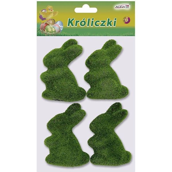 Flock Bunny Pasqua Coniglio Floccato Pasqua 8 Cm - 4 Pezzi-image