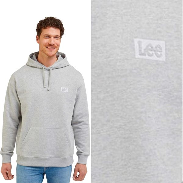 Lee Herren, Felpa Core Loose Hoodie Sharp, Xl, Grau, Kapuzenpullover, , Felpa Con Cappuccio-image