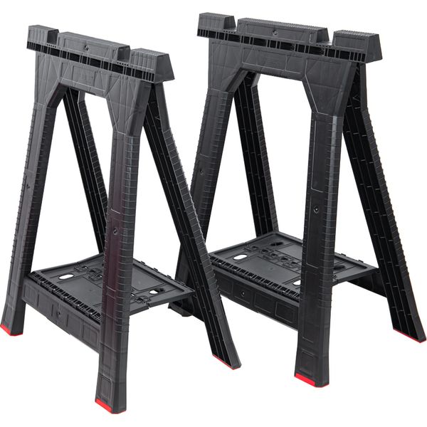 Cavalletto Da Lavoro Pieghevole 2 Pezzi Cavalletto Da Costruzione 350 Kg Supporto Per Tavole 76,5 X 58 Cm-image