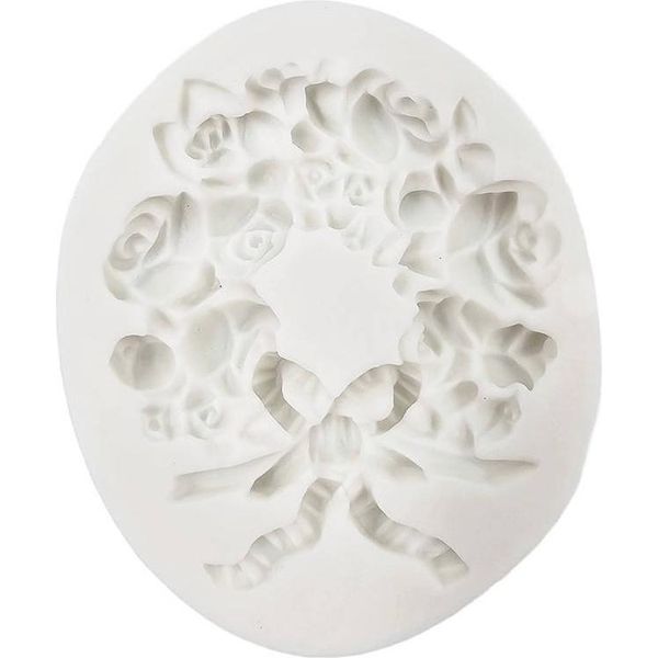 Pentart Forma Di Silicone Stampo Per Colata, Ghirlanda Di Fiori-image