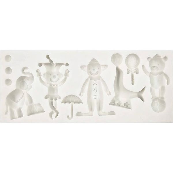 Pentart Silicone Forma Stampo Di Colata, Circo Animale-image