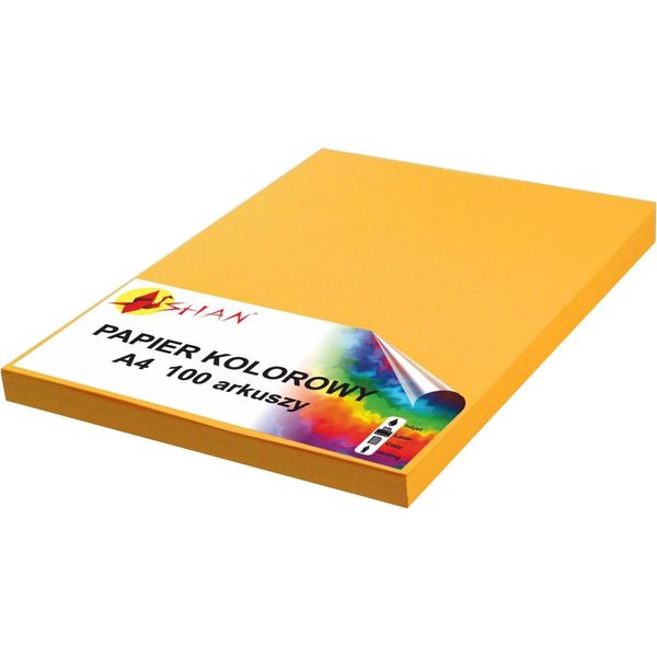 Carta A Colori A4 100G Giallo Intensivo V3 100 Fogli-image