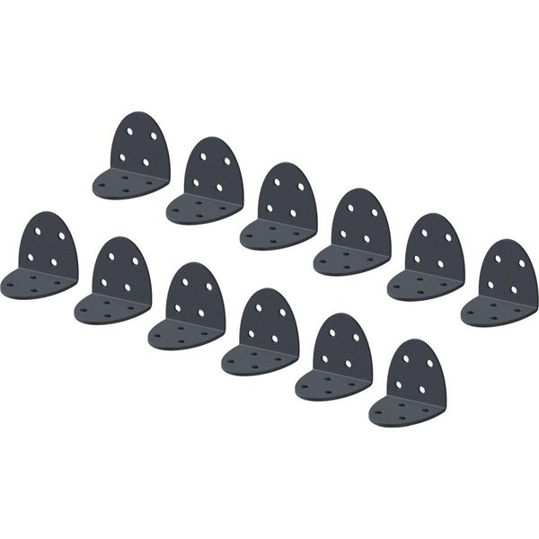 Alberts 841263 Connettore Angolare, Ovado, Plastificato Grigio Grafite, 40 X 40 X 40 Mm, Set Da 12-image