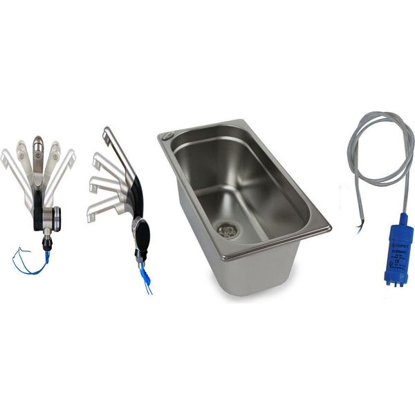 Lavello In Acciaio Inox 325X176X150Mm Lavello Da Campeggio Rubinetto+Pompa Q1-image