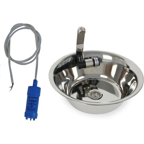 Lavello In Acciaio Inox Lavello Da Campeggio Integrato + Scarico 28 Cm Caravan Womo-image