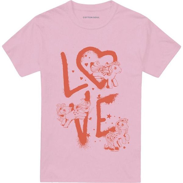 My Little Pony - Maglietta "Love"" Da Uomo TV15018 (Xl) (Rosa Chiaro)"-image