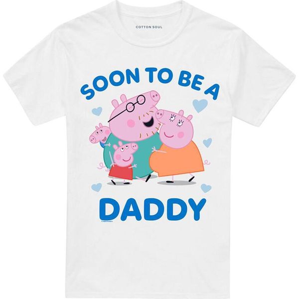 Peppa Pig - Maglietta "Soon To Be"" Da Uomo TV15143 (S) (Bianco)"-image