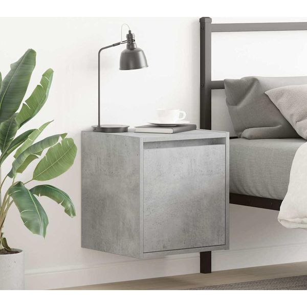 Maison Exclusive - Comodini Da Parete 2 Pz. Grigio Cemento 38X34X40 Cm-image