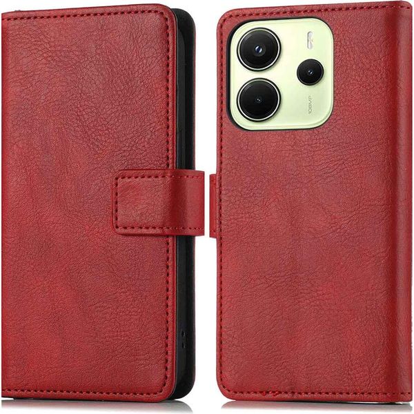 Imoshion Cover Per Xiaomi Redmi Note 14 (4G) - Flip Flap Cover Bookcase Flip - Rosso Rosso-image