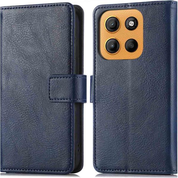 Imoshion Cover Per Motorola Moto G15/Motorola Moto G15 Power - Custodia Flip Flap A Libro - Blu Scuro-image