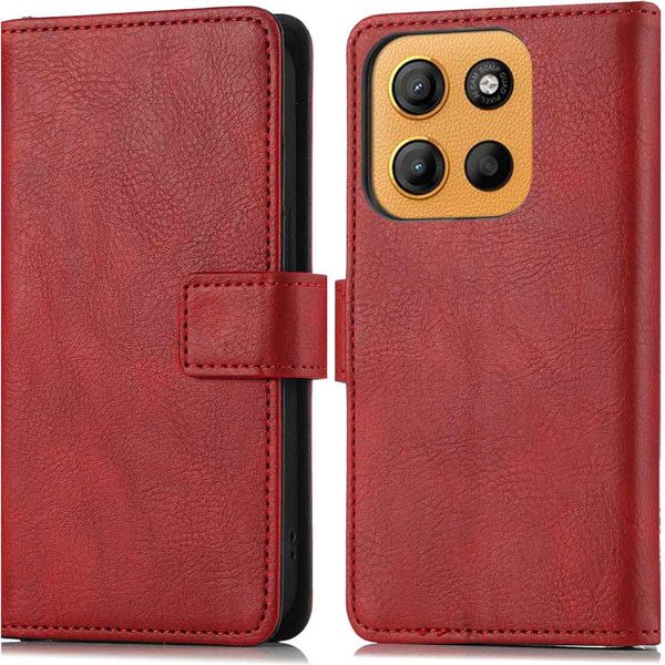 Imoshion Cover Per Motorola Moto G15 Power/Motorola Moto G15 - Custodia Flip Flap A Libro - Rosso-image