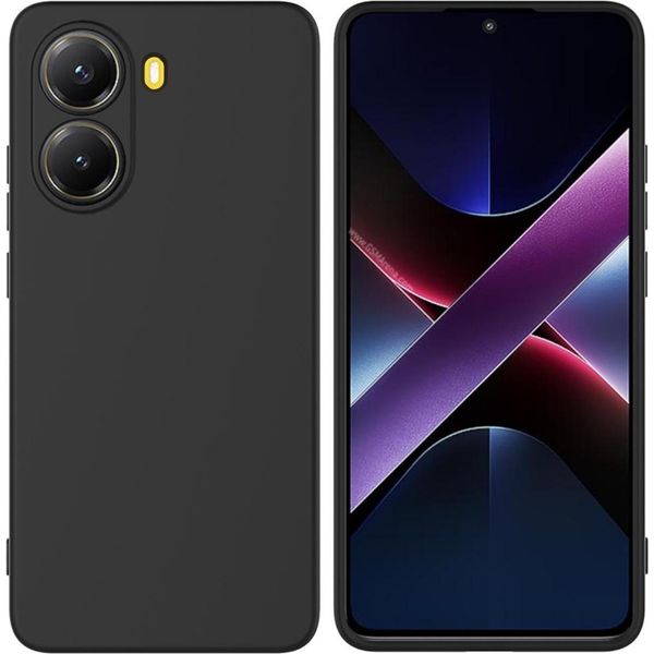 Per Xiaomi Poco X7 Pro 5G / Redmi Turbo 4 Custodia Protettiva In Silicone Tpu Custodia Flessibile Sottile Nera-image