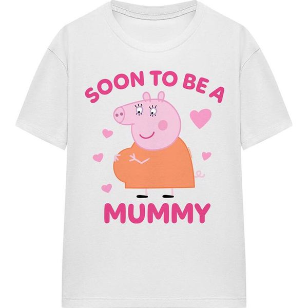 Peppa Pig - Maglietta "Soon To Be"" Per Uomo/Donna Unisex TV15185 (L) (Bianco)"-image