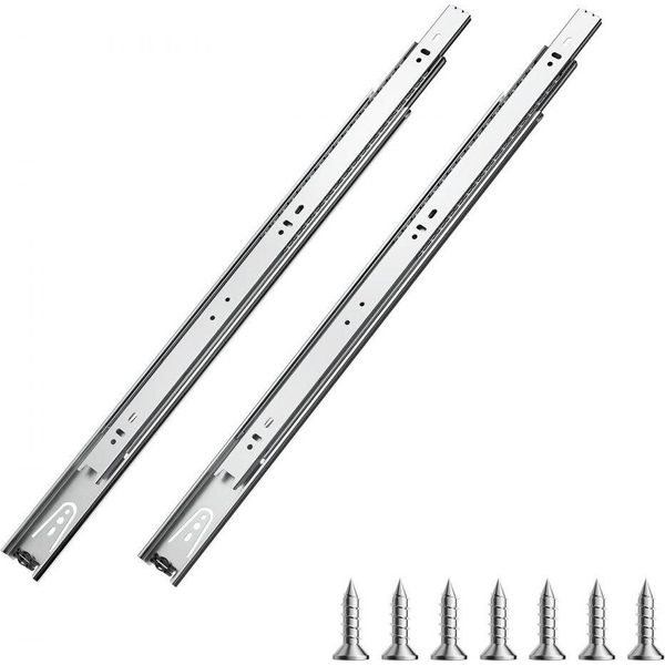 Guide Per Cassetti Di Alta Qualità 50 Cm - Montaggio Laterale - Guide Per Cassetti 10 Coppie - Portata 45 Kg - Per Cucina E Ufficio.-image