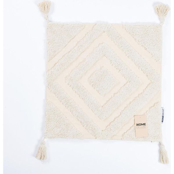 Home Deluxe Copricuscino A Rombi Con Pompon Jara - Crema I Copricuscino Copricuscino Copricuscino-image