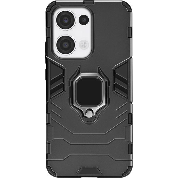 Avizar, Cover Per Oppo Reno 13 Con Supporto Ad Anello Antiurto, Nero-image