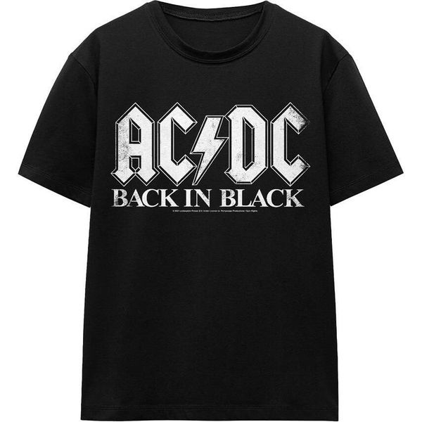 Ac/Dc - Maglietta "Back In Black"" Per Uomo/Donna Unisex TV15406 (L) (Nero)"-image