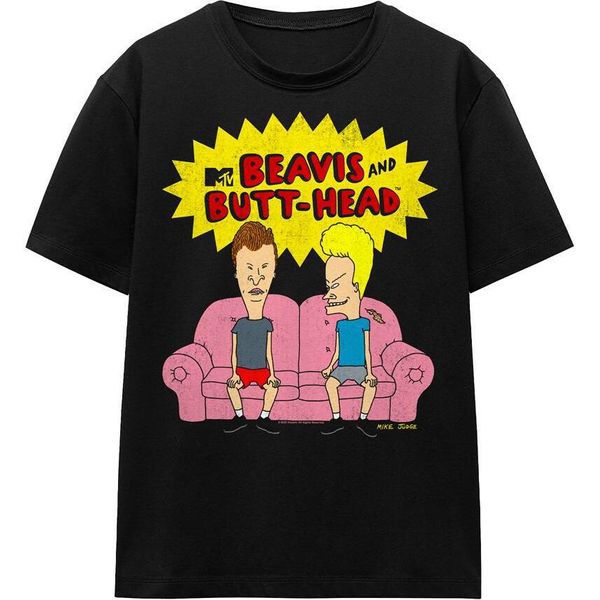 Beavis & Butthead - Maglietta "Couch Og"" Per Uomo/Donna Unisex TV15480 (Xl) (Nero)"-image