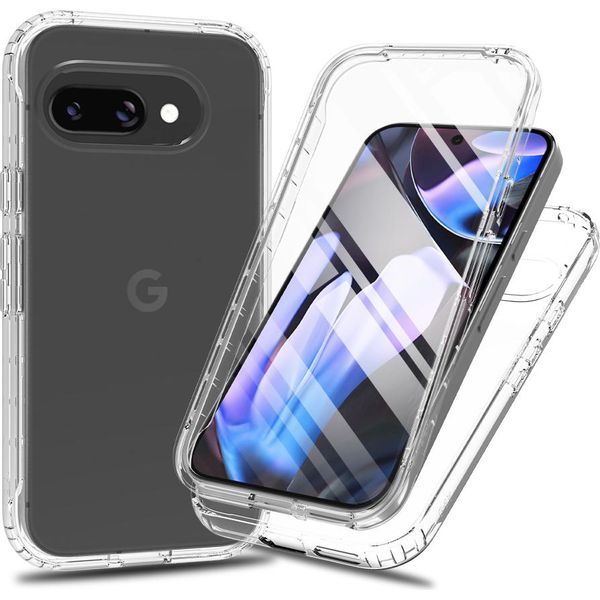 Custodia Per Google Pixel 9A, Paraurti Con Protezione Dello Schermo Incorporata Custodia Protettiva A 360° Trasparente-image