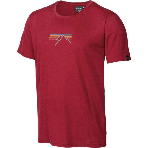 T-Shirt Ivanhoe Uw Ceasar Sunset Per Uomo - 100% Lana Extra Fine - Rosso-image