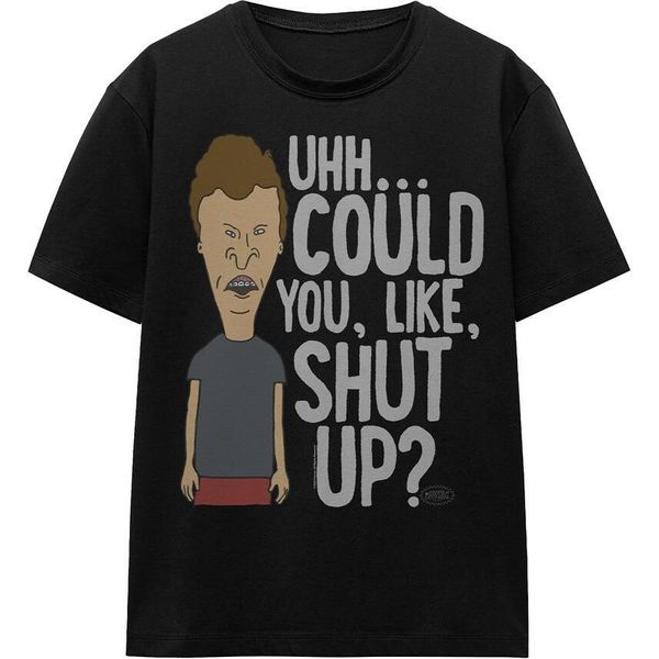 Beavis & Butthead - "Potresti Stare Zitto?"" Maglietta Per Bambini/Donne Unisex TV15813 (M) (Schwarz)"-image