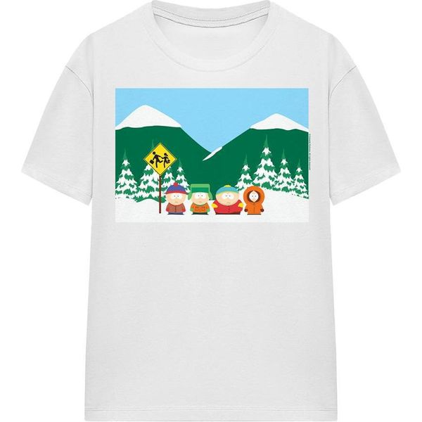 South Park - Maglietta "Bus Stop"" Per Uomo/Donna Unisex TV15951 (M) (Bianco)"-image