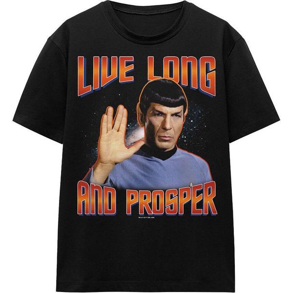 Star Trek - Maglietta "Original Live Long And Prosper"" Per Uomo/Donna Unisex TV16033 (L) (Nero)"-image