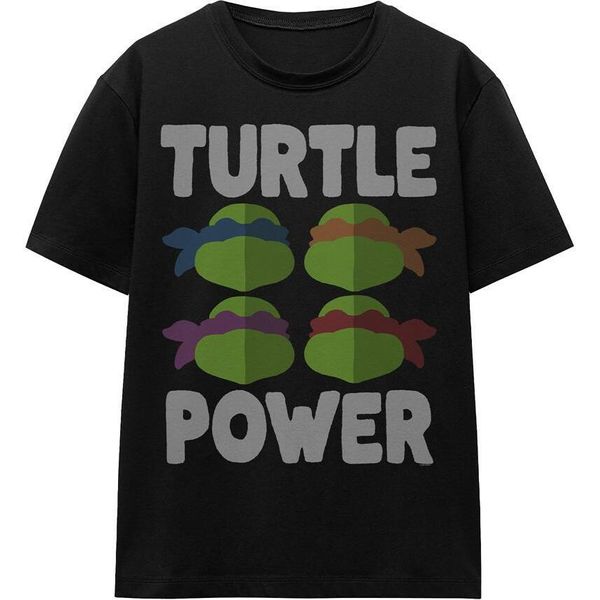 Teenage Mutant Ninja Turtles - Maglietta "Turtle Power"" Per Bambini/Donne Unisex TV16885 (M) (Schwarz)"-image