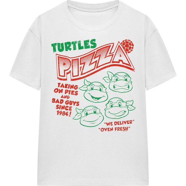 Teenage Mutant Ninja Turtles - Maglietta "Turtles Pizza"" Per Uomo/Donna Unisex TV16887 (S) (Bianco)"-image