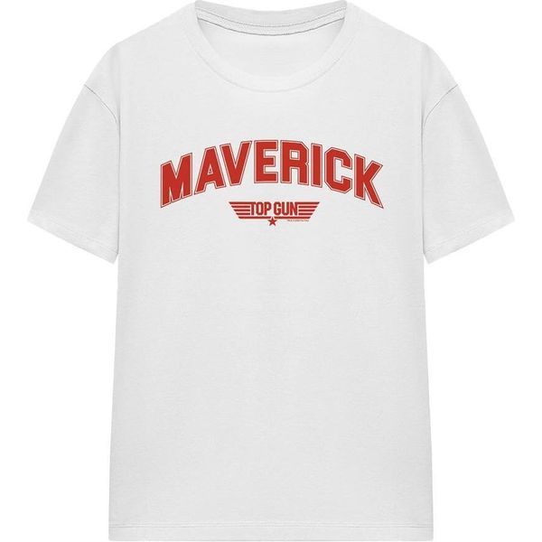 Top Gun - Maglietta "Maverick"" Per Uomo/Donna Unisex TV16917 (M) (Bianco)"-image