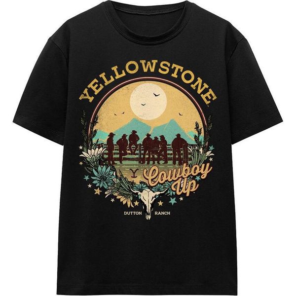 Yellowstone - Maglietta "Cowboy Up"" Per Bambini/Ragazzi Unisex TV16975 (Xxl) (Schwarz)"-image