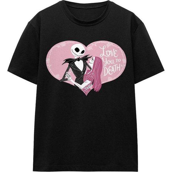 The Nightmare Before Christmas - Maglietta "Love You To Death"" Per Bambini/Donne Unisex - Valentinstag TV17064 (M) (Schwarz)"-image