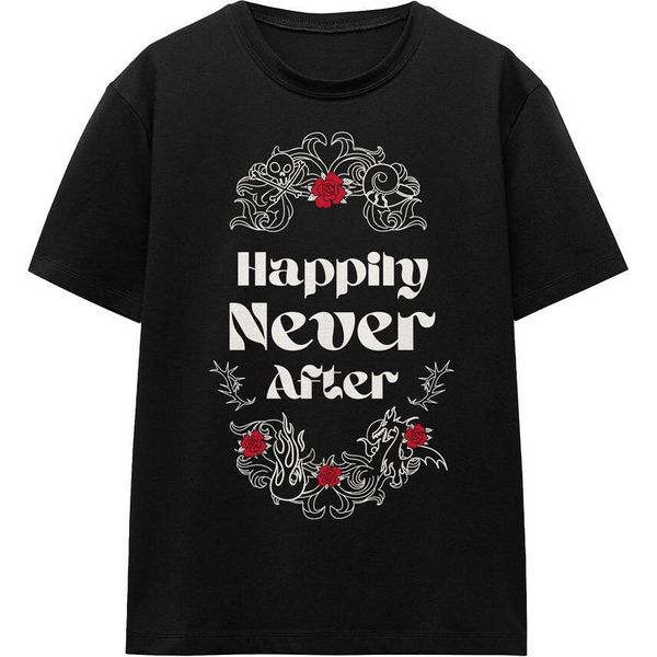 Disney Villains - Maglietta "Happily Never After"" Per Bambini/Donne Unisex - Valentinstag TV17018 (M) (Schwarz)"-image