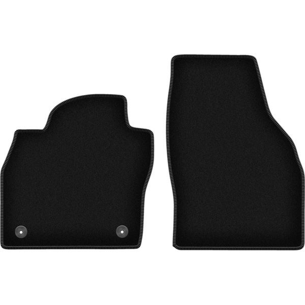 Wielganizator Tappetini Anteriori In Velluto Per Vw Taigo (2021-, Suv) Neri, Set 2 Pz, Con Fissaggi-image
