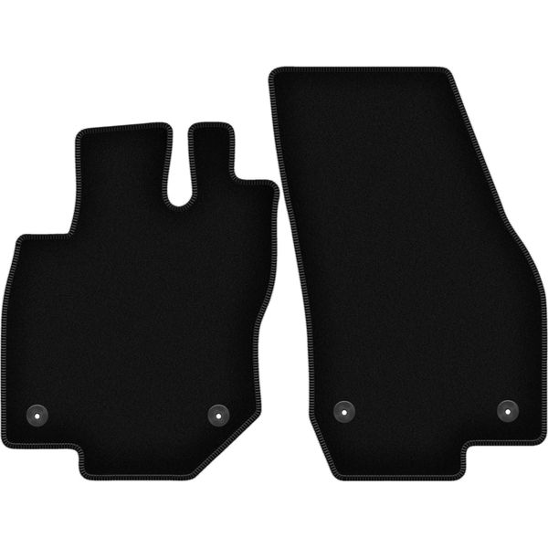 Wielganizator Tappetini Anteriori In Velluto Per Vw Tiguan Iii (2024-, Suv) Neri, Set 2 Pz, Con Fissaggi-image