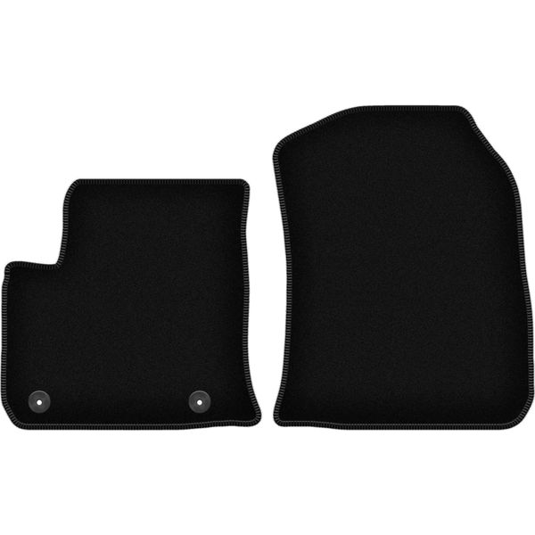 Wielganizator Tappetini Anteriori In Velluto Per Peugeot 208 Ii Elektro (2019-, Hatchback) Neri, Set 2 Pz, Con Fissaggi-image