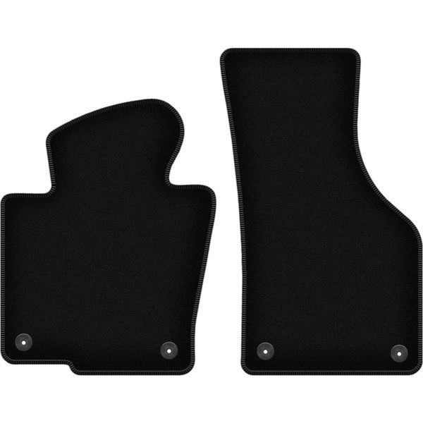 Wielganizator Tappetini Anteriori In Velluto Per Volkswagen Passat B7 (2010-2014, Berlina, Station Wagon, Variant, Alltrack) Neri, Set 2 Pz, Con Fissaggi-image